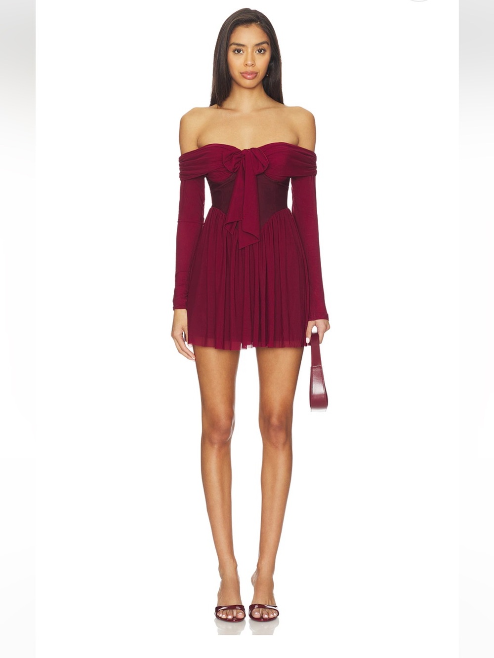 Kristiana Mini Dress in Plum Size Small